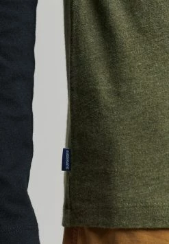 Superdry VINTAGE BASEBALL - Long Sleeved Top - Thrift Olive Marl Black -Superdry Shop 3d84aea8577d462cb9b1e70d97a00c6c