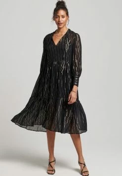 Superdry STUDIOS TIERED - Day Dress - Black