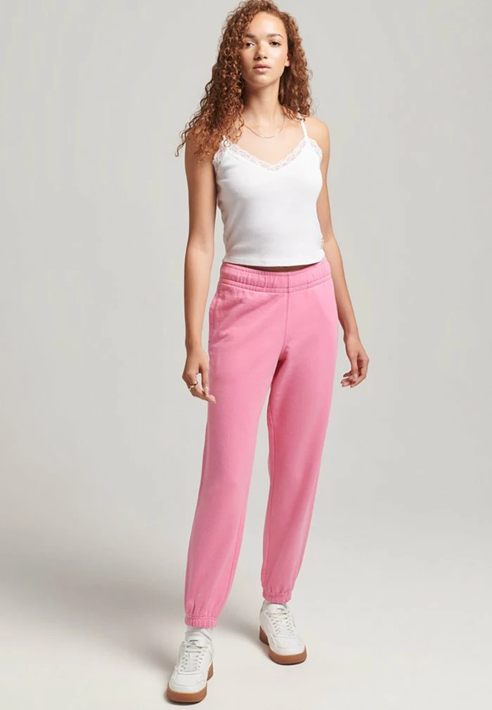 Superdry ESSENTIAL - Tracksuit Bottoms - Marne Pink 2 Superdry ESSENTIAL - Tracksuit Bottoms - Marne Pink - Image 2