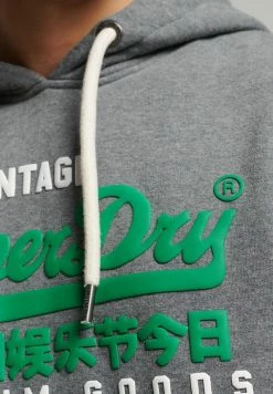 Superdry VINTAGE LOGO CLASSIC - Sweatshirt - Rich Charcoal Marl -Superdry Shop 3e701b3500b34f8bb2c68b86ec3d5350