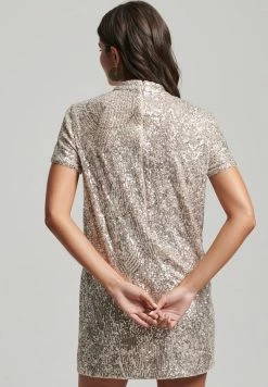 Superdry SEQUIN - Cocktail Dress / Party Dress - Silver Deco Sequin -Superdry Shop 3e76b6974c344878b5ce0cbf6847b1d1