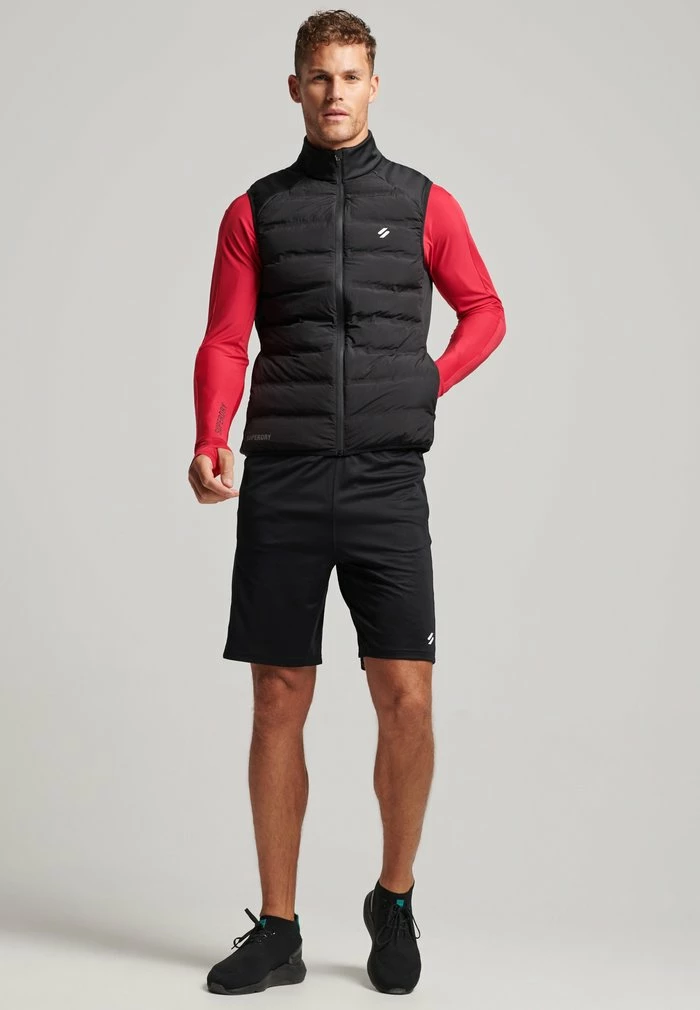 Superdry HYBRID - Waistcoat - Black 2 Superdry HYBRID - Waistcoat - Black - Image 2