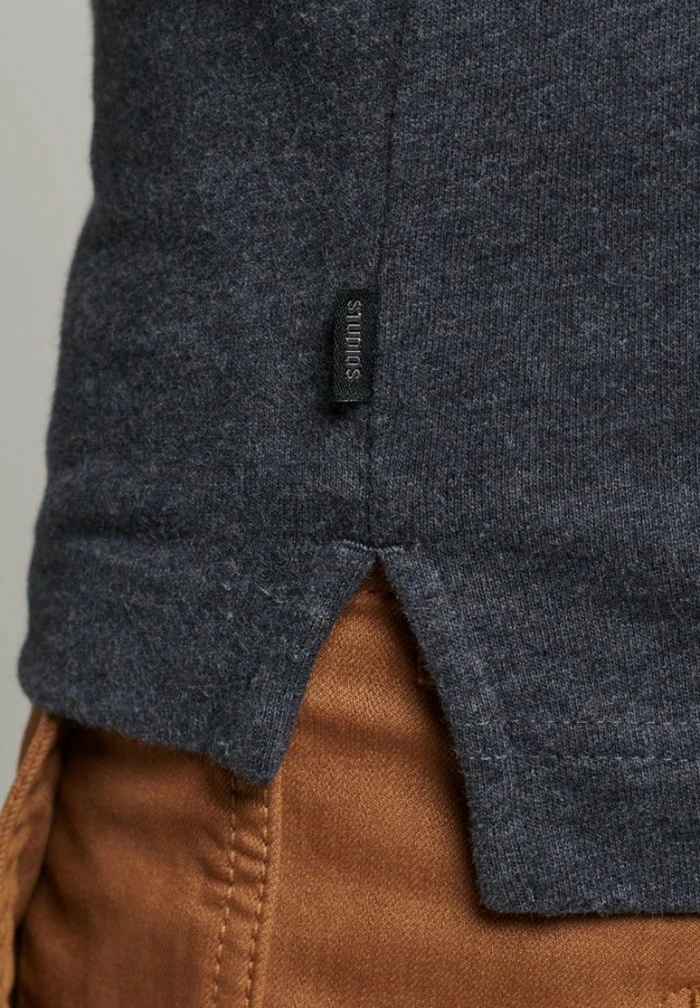 Superdry LONG SLEEVE - Polo Shirt - Eclipse Navy Marl 4 Superdry LONG SLEEVE - Polo Shirt - Eclipse Navy Marl - Image 4