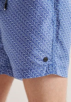 Superdry STUDIOS - Swimming Shorts - Wavy Line Cobalt -Superdry Shop 3ed11dba476c43fe8fd7f0efb6284a93