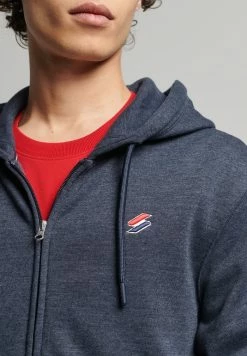 Superdry Zip-up Sweatshirt - Deep Navy Marl -Superdry Shop 3ee4a9af0cf34a049cb98a6e521edba5