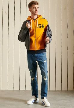 Superdry Zip-up Sweatshirt - Track Gold