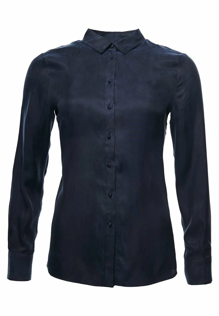 Superdry LONG SLEEVE - Button-down Blouse - Eclipse Navy 3 Superdry LONG SLEEVE - Button-down Blouse - Eclipse Navy - Image 3