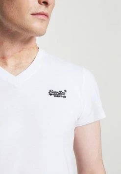 Superdry VINTAGE LOGO VEE TEE - Basic T-shirt - Optic -Superdry Shop 3f428490239b41ef81f1af9d85931169