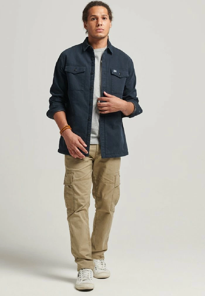 Superdry BORG LINED MILLER - Shirt - Nordic Chrome Navy 1 Superdry BORG LINED MILLER - Shirt - Nordic Chrome Navy