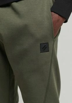 Superdry TECH JOGGERS - Tracksuit Bottoms - Dark Moss