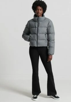 Superdry Down Jacket - Grey Wool