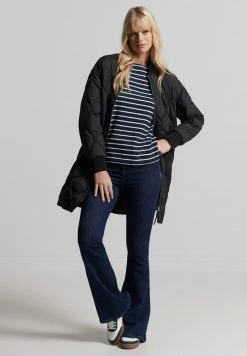 Superdry HEAVYWEIGHT - Long Sleeved Top - Navy Cream Stripe -Superdry Shop 3fb4ee5eb74c4731bd897c852b82c916