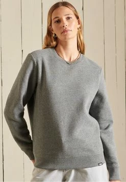 Superdry VINTAGE CREW - Sweatshirt - Rich Charcoal Marl