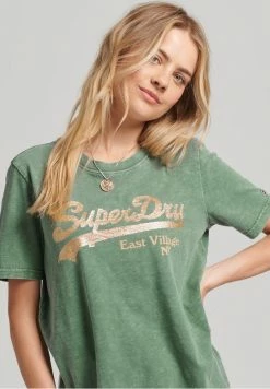 Superdry VINTAGE BOROUGH - Print T-shirt - Dark Grey Green -Superdry Shop 3fef28eac9de4495bdfcd88948f93d26