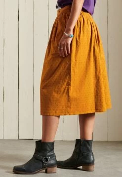 Superdry A-line Skirt - Turmeric Tan -Superdry Shop 4000fa8cff604b70bbb03384f75df6d5