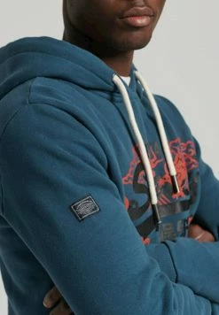 Superdry Hoodie - Bottle Blue -Superdry Shop 40055eda573241b3aa7a09d77c2604a5