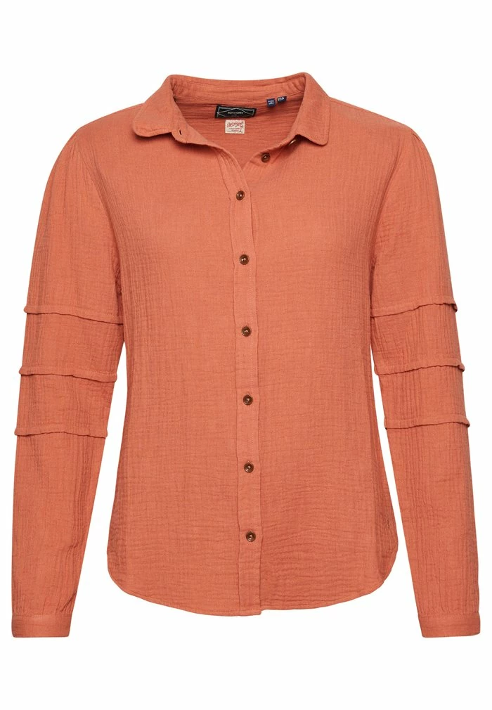 Superdry PENNY - Button-down Blouse - Bruschetta Brown 4 Superdry PENNY - Button-down Blouse - Bruschetta Brown - Image 4