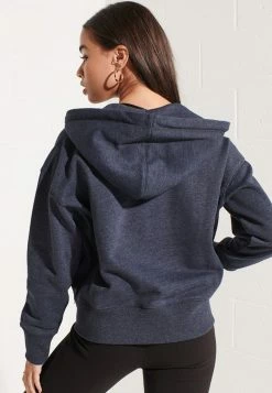 Superdry Zip-up Sweatshirt - Deep Navy Marl -Superdry Shop 4049eee1d1464f7f9422285610dd6247