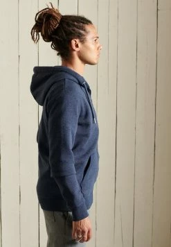 Superdry Zip-up Sweatshirt - Vintage Navy Marl -Superdry Shop 404cf367301f418289a0a6a5230bd16d