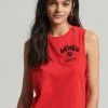 Superdry VINTAGE COLLEGIATE - Top - Rebel Red