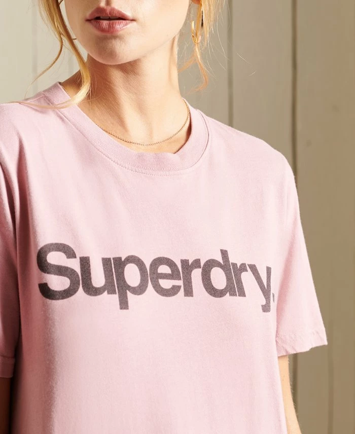 Superdry CORE LOGO - Print T-shirt - Soft Pink 3 Superdry CORE LOGO - Print T-shirt - Soft Pink - Image 3