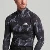 Superdry SPORT HALF ZIP - Long Sleeved Top - Brush Camo Dark Large