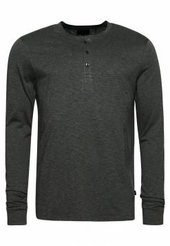 Superdry HENLEY - Long Sleeved Top - Tar Marl -Superdry Shop 410771a94ed246a4b187553c4a620ef9
