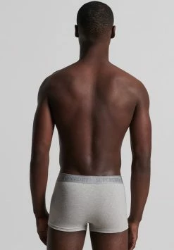 Superdry 2 PACK - Pants - Grey Marl/wave Blue