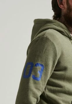 Superdry CLASSIC GRAPHIC LOGO - Zip-up Sweatshirt - Thrift Olive Marl -Superdry Shop 411362e1b8a942f292de5184c7c83559