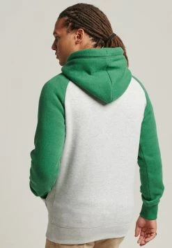 Superdry VINTAGE - Hoodie - Glacier Grey Marl Field Green Marl