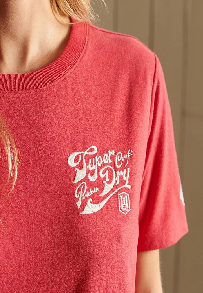 Superdry PRIDE - Print T-shirt - Papaya Red Marl 3 Superdry PRIDE - Print T-shirt - Papaya Red Marl - Image 3