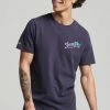 Superdry VINTAGE CALI TEE - Print T-shirt - Rinse Navy
