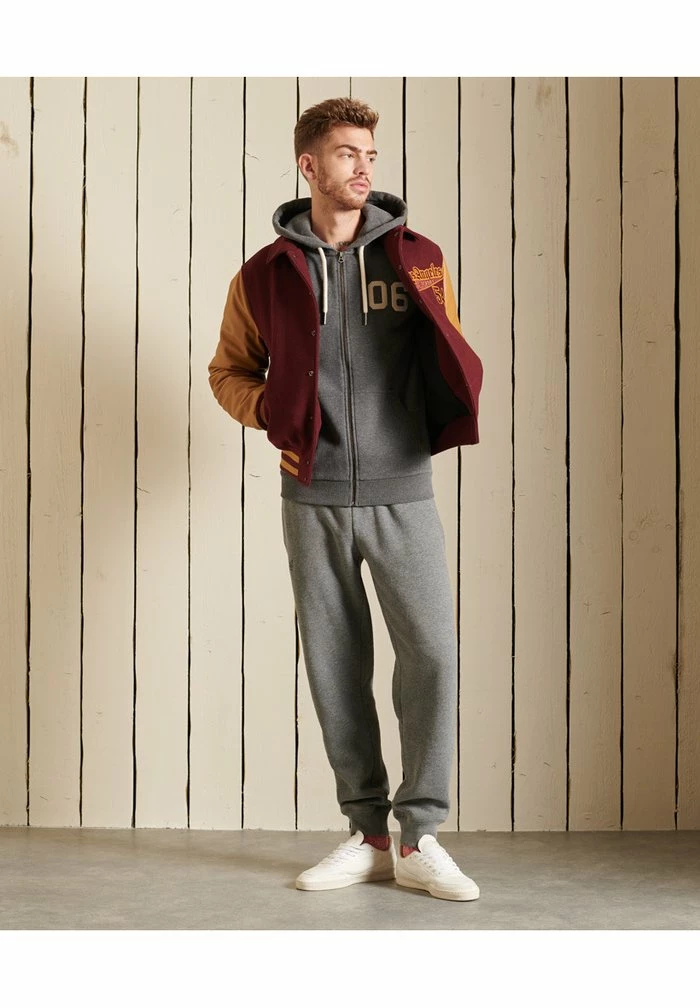 Superdry Zip-up Sweatshirt - Rich Charcoal Marl 1 Superdry Zip-up Sweatshirt - Rich Charcoal Marl