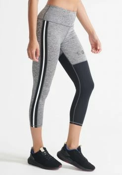 Superdry TRAINING GRAPHIC - Leggings - Trousers - Grey Marl Black -Superdry Shop 41a97934eabc41d3956fd1a045fe101d