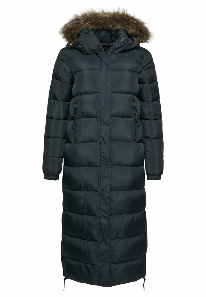 Superdry LONGLINE PUFFER - Winter Coat - Jet Black 6 Superdry LONGLINE PUFFER - Winter Coat - Jet Black - Image 6