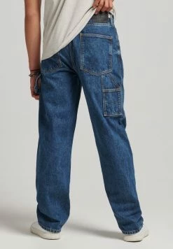 Superdry VINTAGE CARPENTER - Straight Leg Jeans - Palms Dark Blue -Superdry Shop 420760607f484bfdbac4bd6be9dc0c6e