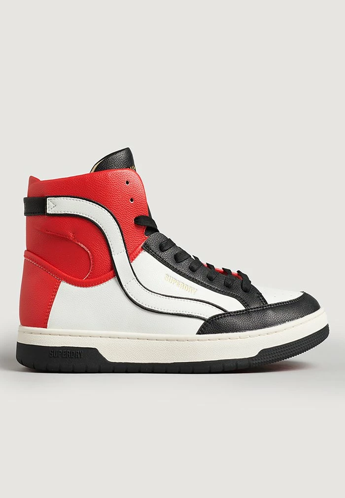Superdry VINTAGE VEGAN - High-top Trainers - White Black Red 2 Superdry VINTAGE VEGAN - High-top Trainers - White Black Red - Image 2