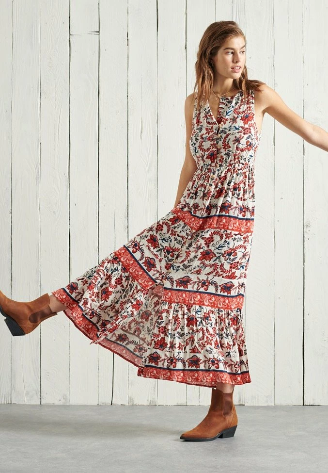 Superdry LUCI - Maxi Dress - Gold Snake 2 Superdry LUCI - Maxi Dress - Gold Snake - Image 2