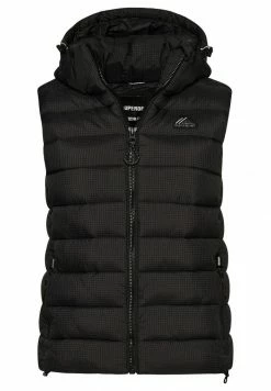 Superdry CLASSIC - Waistcoat - Black -Superdry Shop 427154a069774cb68a7dcd3029072ba6