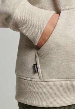 Superdry VINTAGE LOGO EMBROIDERED - Hoodie - Pelican Marl -Superdry Shop 42cdfb4fb357467f89e8993b5ce99cca