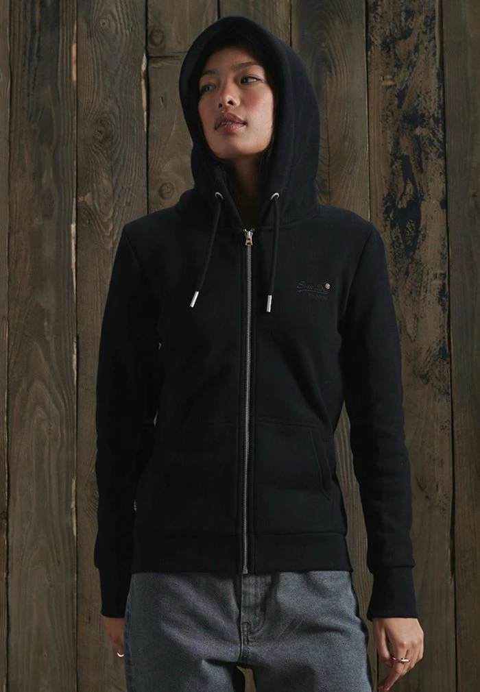 Superdry ORANGE LABEL ZIP HOODIE - Zip-up Sweatshirt - Black 3 Superdry ORANGE LABEL ZIP HOODIE - Zip-up Sweatshirt - Black - Image 3