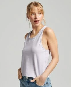 Superdry VINTAGE COLLEGE - Top - Purple Heather