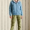 Superdry BORG LINED - Zip-up Sweatshirt - Pottery Blue