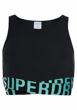 Superdry TRAINING CORE CROSS - Bustier - Black Hot Mint -Superdry Shop 43308ddd2ef340d49f75891dc80f80bb