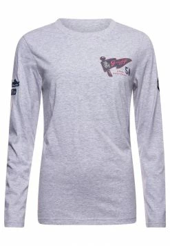 Superdry LONG SLEEVE - Long Sleeved Top - Glacier Grey Marl -Superdry Shop 4366264701de4fa489db9719befa7f0b