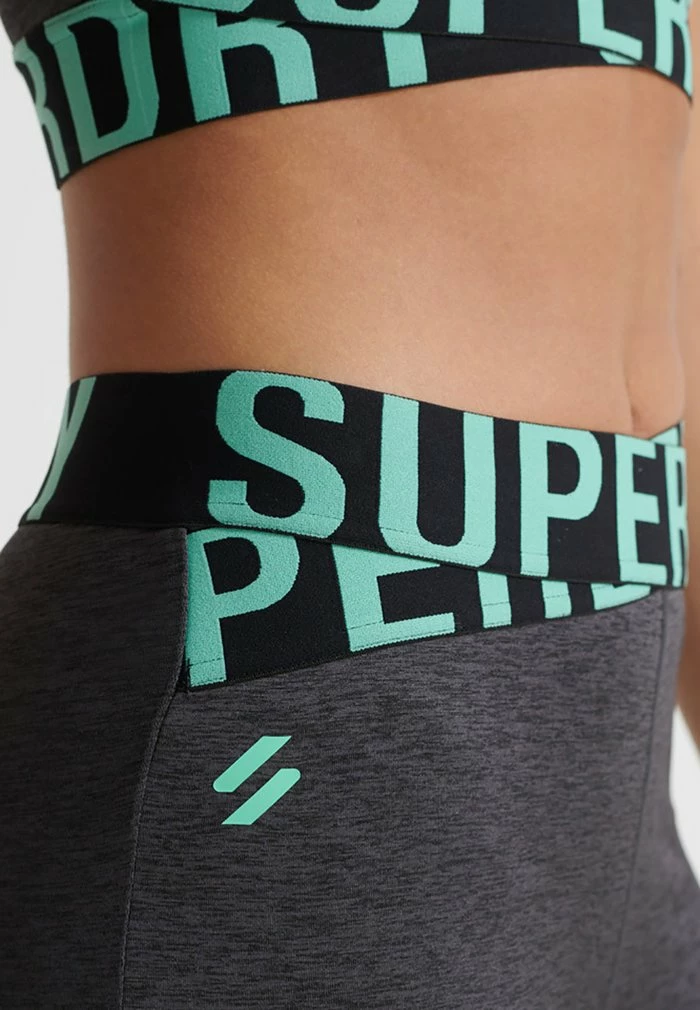 Superdry Leggings - Trousers - Charcoal Marl Hot Mint 4 Superdry Leggings - Trousers - Charcoal Marl Hot Mint - Image 4