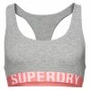 Superdry Bustier - Grey Marl Fluro Coral