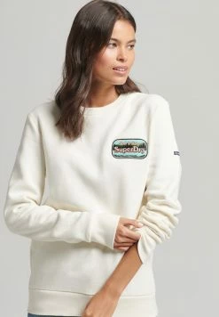 Superdry VINTAGE TRAVEL - Sweatshirt - Couture White