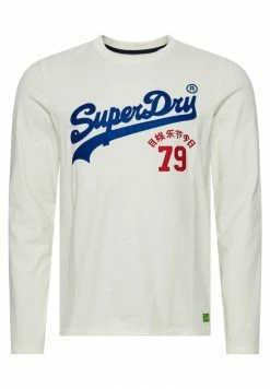 Superdry VINTAGE LOGO INTEREST - Long Sleeved Top - Winter White -Superdry Shop 43aed148788c4e61b646eee3f98ba123
