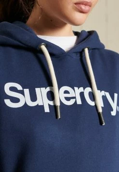 Superdry CORE LOGO - Hoodie - Nautical Navy -Superdry Shop 43b4b534ea724f41b4e3261757ce862f